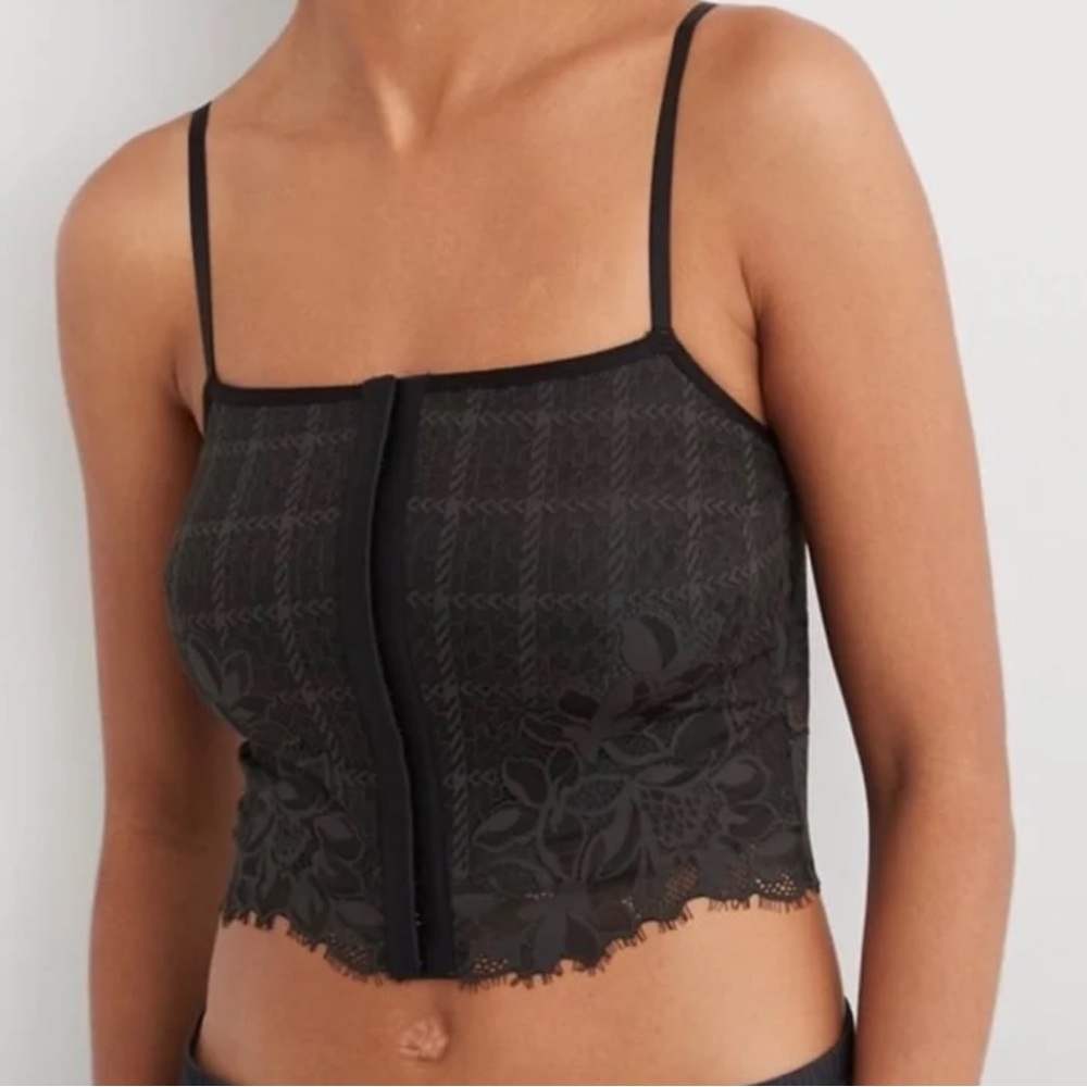 NWOT American Eagle Show Off Winter Express Lace Corset Bra Top - Large